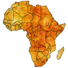 benin on actual map of africa