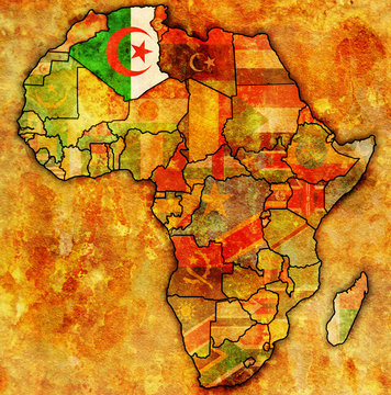 algeria on actual map of africa