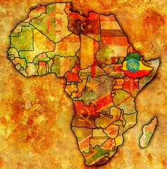 ethiopia on actual map of africa