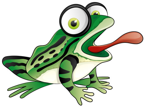 Cartoon frog.