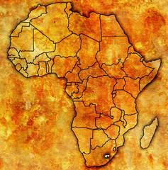 Fototapeta na wymiar lesotho on actual map of africa