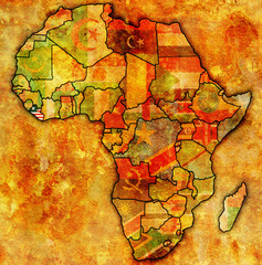 Fototapeta na wymiar liberia on actual map of africa