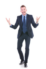 business man tells a joke