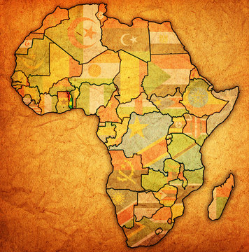 togo on actual map of africa