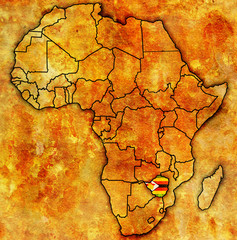 Fototapeta na wymiar zimbabwe on actual map of africa