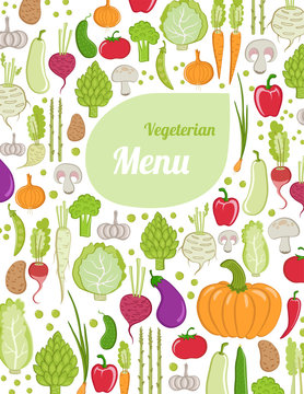 restaurant menu design. healthy vegetables
