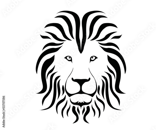 Download "lion head silhouette" Stock image and royalty-free vector ...