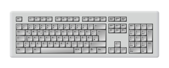 Computer Tastatur grau