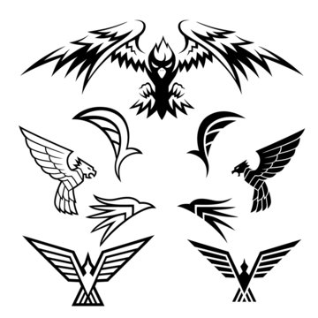 Bird Symbols. A pack of bird symbols. Vector EPS10 file.