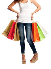 young shopping woman