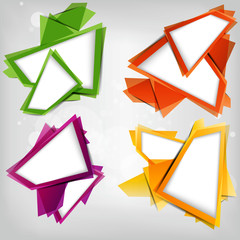 Abstract speech colored bubbles