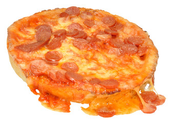 Microwave Cooked Pepperoni Pizza