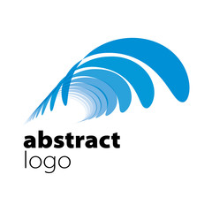 abstract vector logo spectrum curved sheets