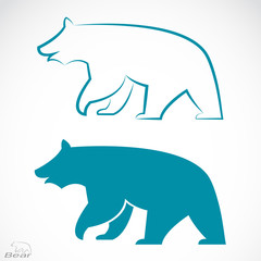 Vector image of an bear on white background