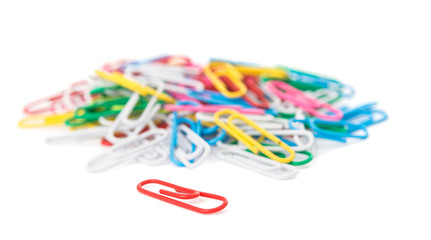 multi-colored paper clips