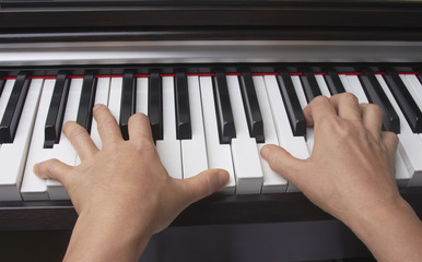 Woman playing piano