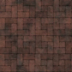 Wall murals Bricks Traditional brick pavement - seamless texture