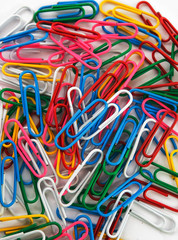 multi-colored paper clips