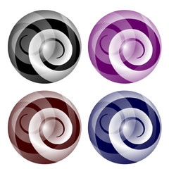 four abstract ball with spiral