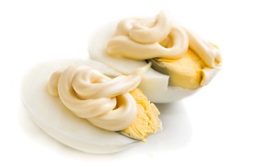 Eggs with mayonnaise.