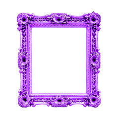 Cadre baroque rectangulaire violet