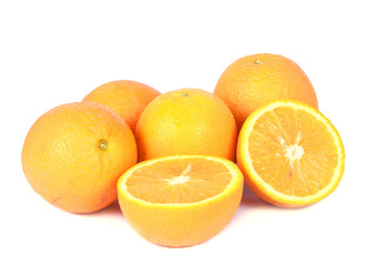Group of isolated orange