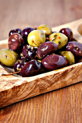 Mixed marinated olives