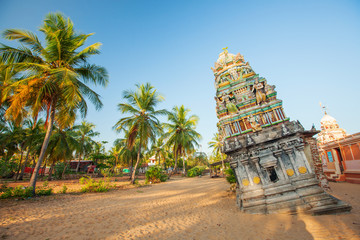 Hinduist temple damaged during tsunami at the east seashore of S © Maygutyak