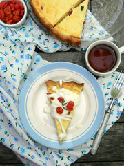 Cheese cake with cherry