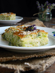 A cake of a young cabbage