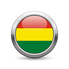 Bolivian flag icon web button