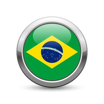 Brazilian flag icon web button