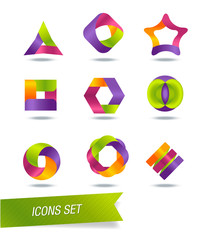 set of icons