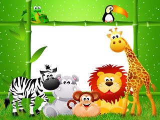 Zoo animals cartoon