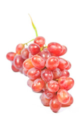 Isolated red grapes