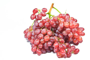 Isolated red grapes