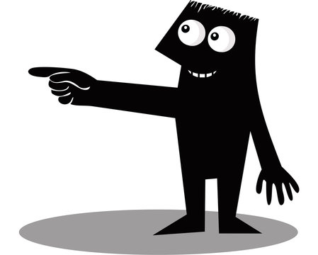 recommend clip art: Funny pointing character