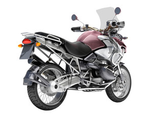 Obraz na płótnie Canvas Dual-sports motorcycle close-up