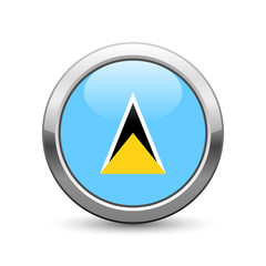 Saint Lucia flag icon web button