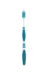 Blue or navy toothbrush on a white background