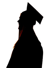 woman graduate silhouette