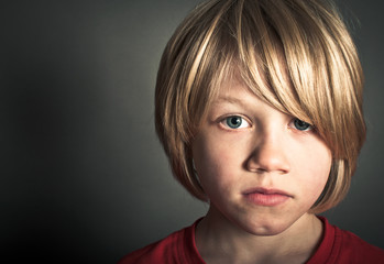 portrait of a bullied child