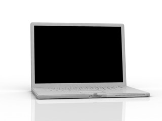 professional Laptop isolated on white with empty space