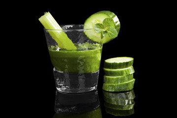 Green wheat grass drink.