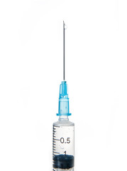 syringe, isolated,white,medical, closeup
