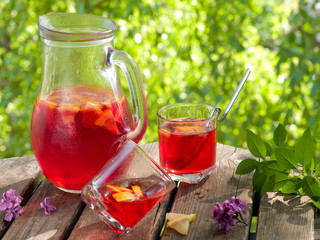 Fruit lemonade or Sangria