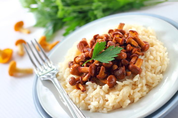 Risotto with chanterelles