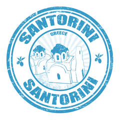 Santorini stamp