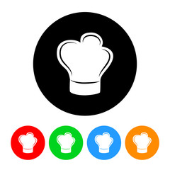 Chef's Hat Icon with Color Variations