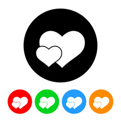 Hearts Icon with Color Variations